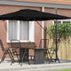 Vidaxl parasol roma noir 286 x 284 x 265 cm aluminium et polyester