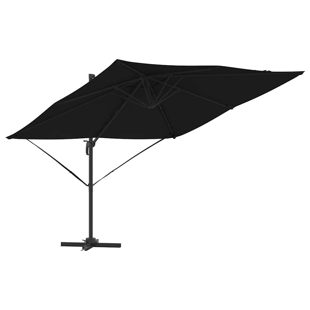 Vidaxl parasol roma noir 286 x 284 x 265 cm aluminium et polyester