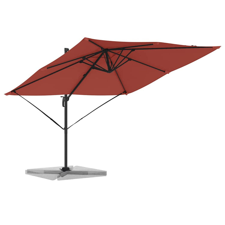 Vidaxl parasol roma rouge 286 x 284 x 265 cm aluminium et polyester