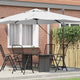 Vidaxx parasol sable 351 x 250 x 260 cm polyester et aluminium