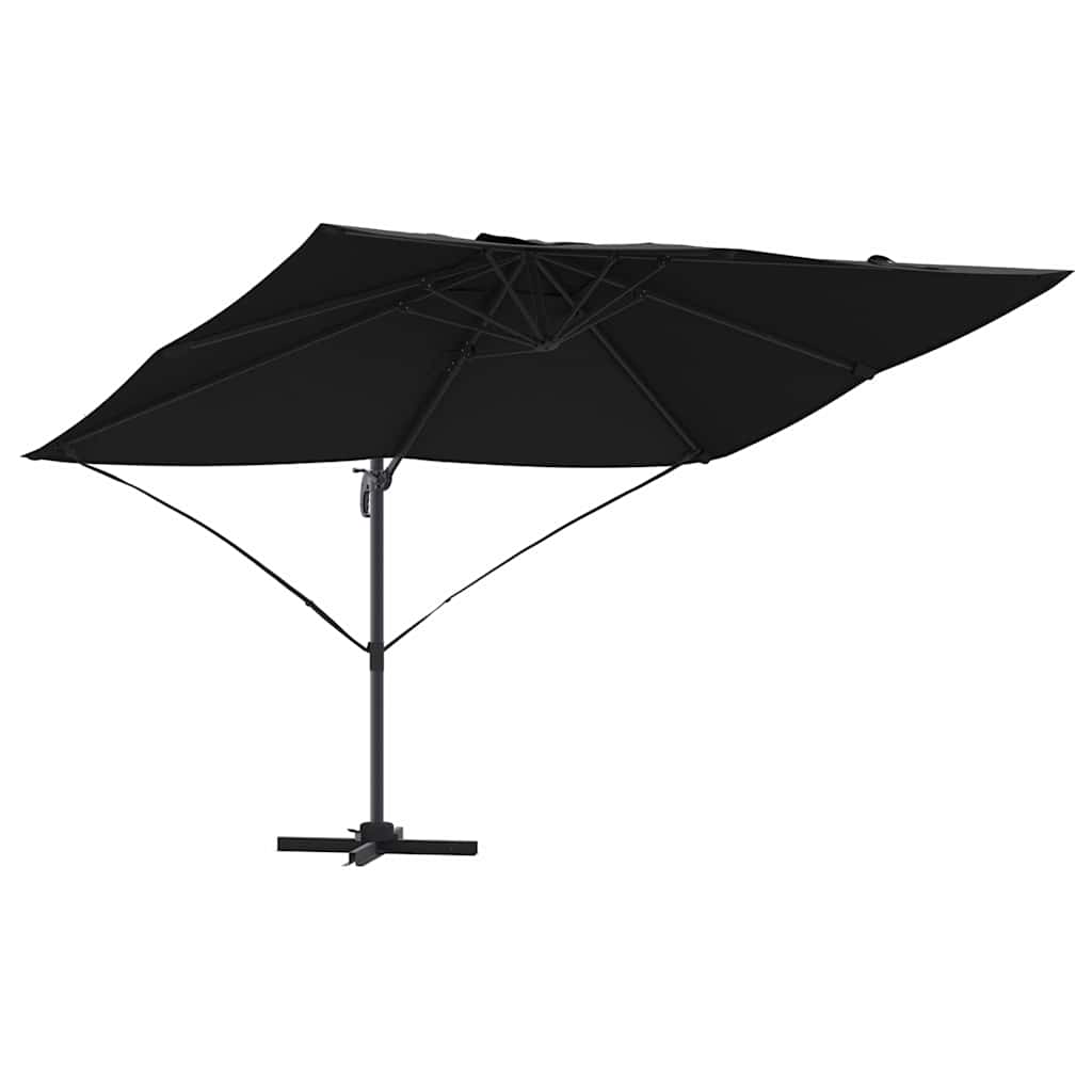 Parasol Vidaxx noir 351 x 250 x 260 cm polyester et aluminium