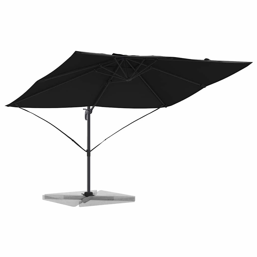 Parasol Vidaxx noir 351 x 250 x 260 cm polyester et aluminium
