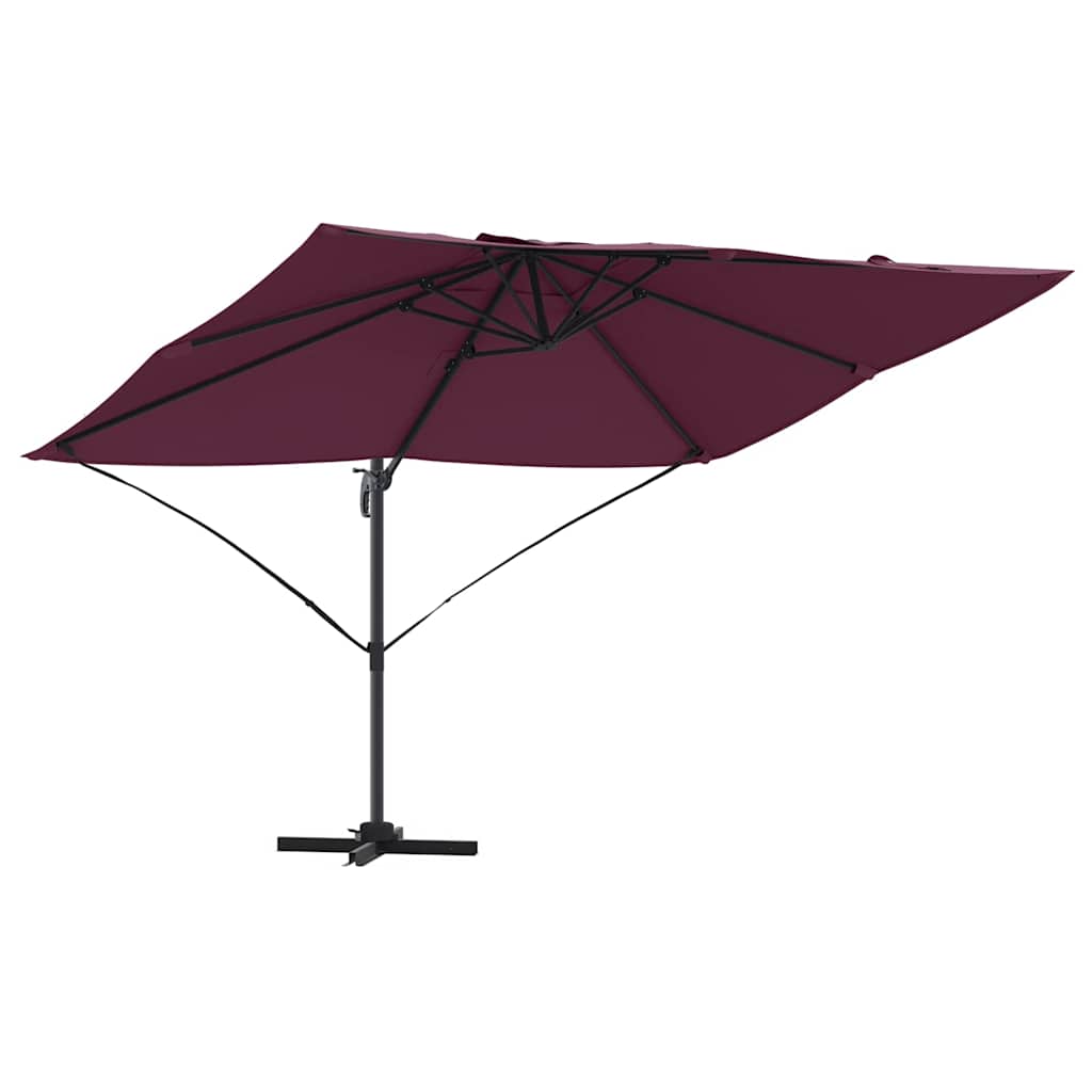 Vidaxx parasol rouge bordeaux 351 x 250 x 260 cm polyester et aluminium