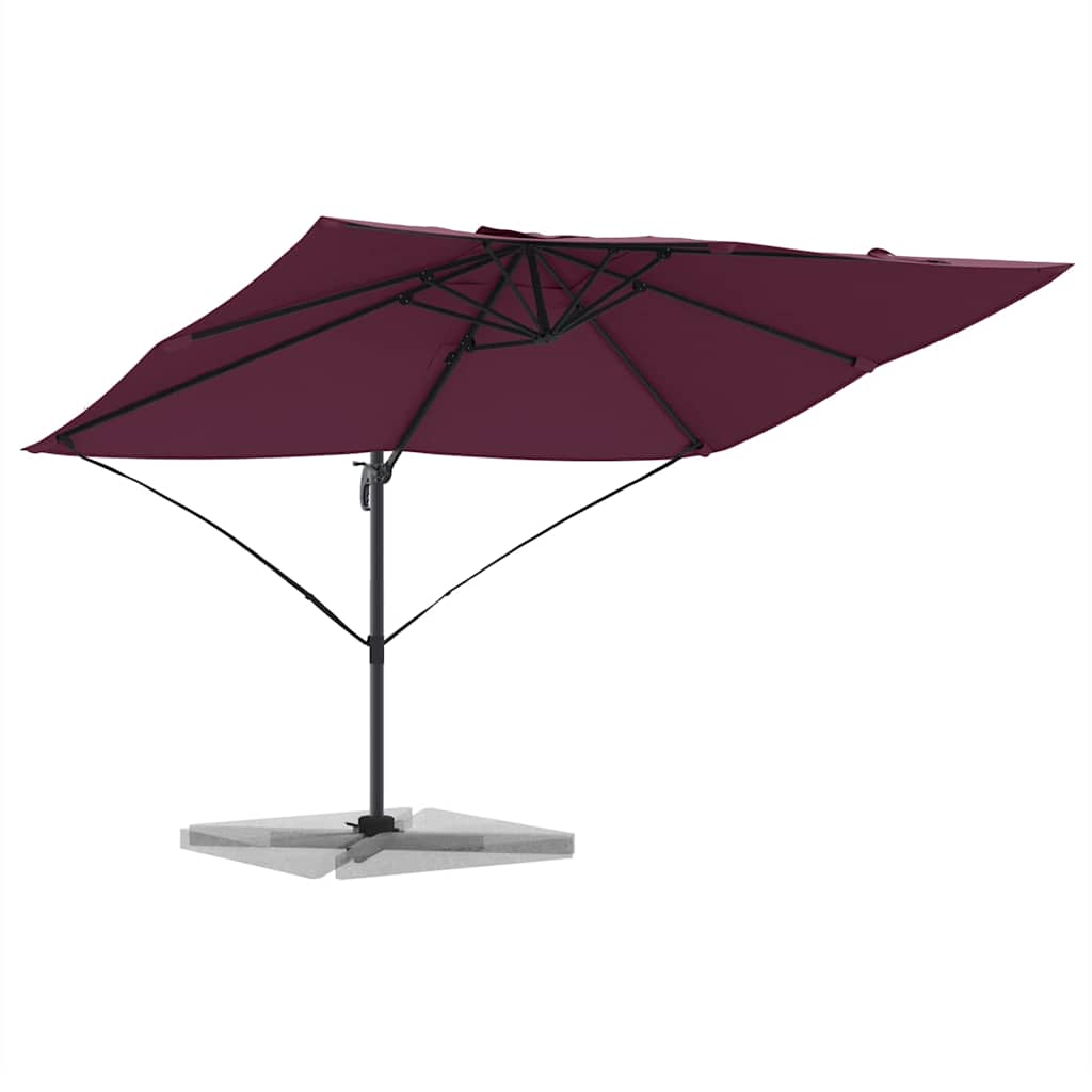 Vidaxx parasol rouge bordeaux 351 x 250 x 260 cm polyester et aluminium
