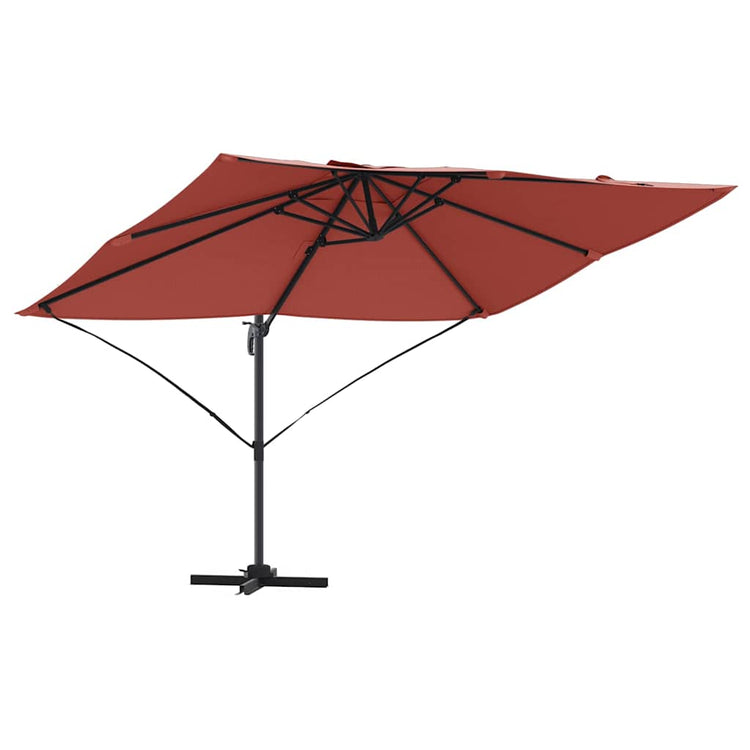 Parasol Vidaxx terre cuite 351 x 250 x 260 cm polyester et aluminium