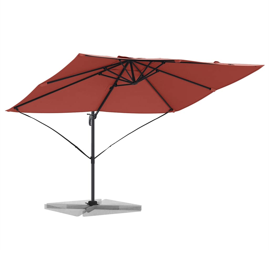Parasol Vidaxx terre cuite 351 x 250 x 260 cm polyester et aluminium