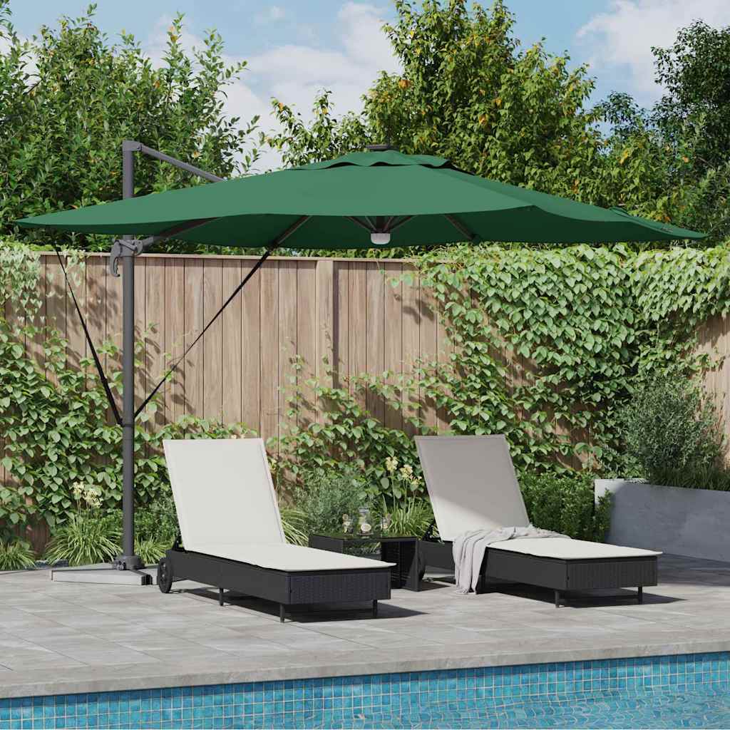 Vidaxl parasol roma vert 286 x 284 x 270 cm aluminium et polyester