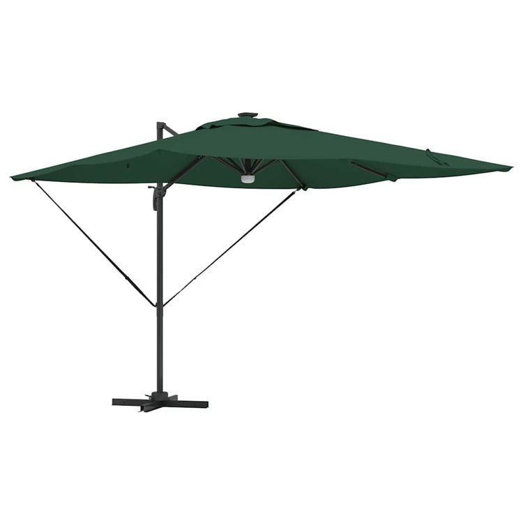 Vidaxl parasol roma vert 286 x 284 x 270 cm aluminium et polyester