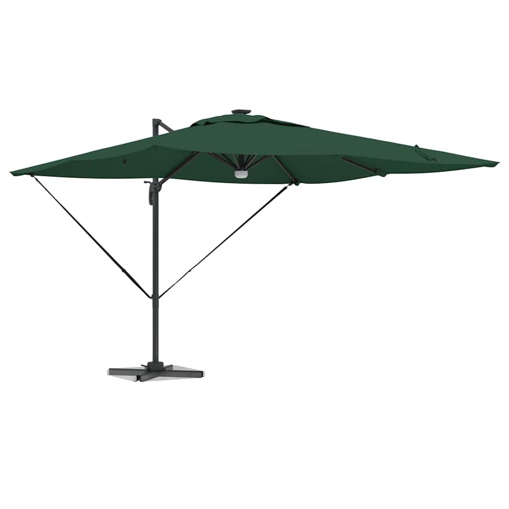 Vidaxl parasol roma vert 286 x 284 x 270 cm aluminium et polyester