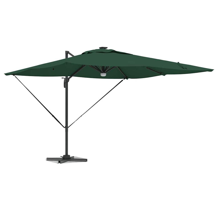 Vidaxl parasol roma vert 286 x 284 x 270 cm aluminium et polyester