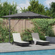 Vidaxl parasol roma avec bandes lumineuses LED anthracite 286 x 284 x 270 cm