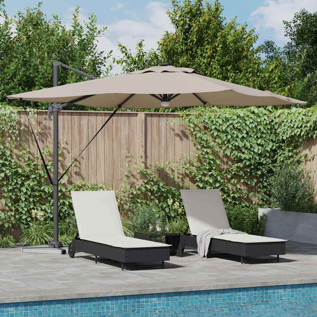 Vidaxx parasol roma taupe 286 x 284 x 270 cm aluminium et polyester