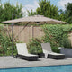 Vidaxx parasol roma taupe 286 x 284 x 270 cm aluminium et polyester
