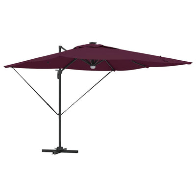 Vidaxl parasol roma rouge 286 x 284 x 270 cm aluminium et polyester