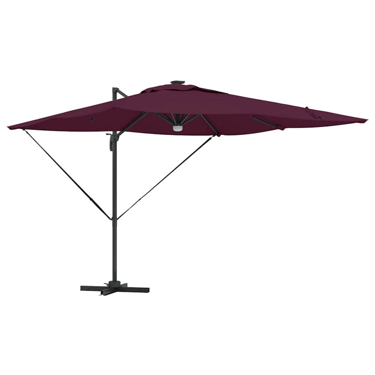 Vidaxl parasol roma rouge 286 x 284 x 270 cm aluminium et polyester