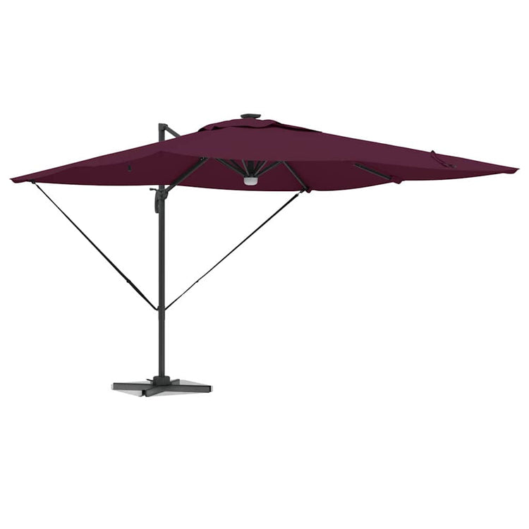 Vidaxl parasol roma rouge 286 x 284 x 270 cm aluminium et polyester