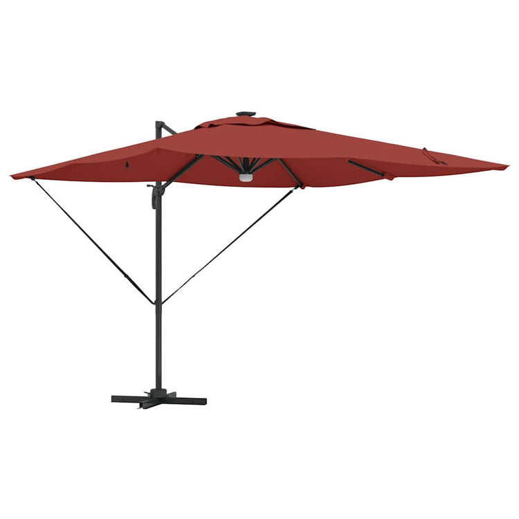 Vidaxl parasol roma rouge 286 x 284 x 270 cm aluminium et polyester