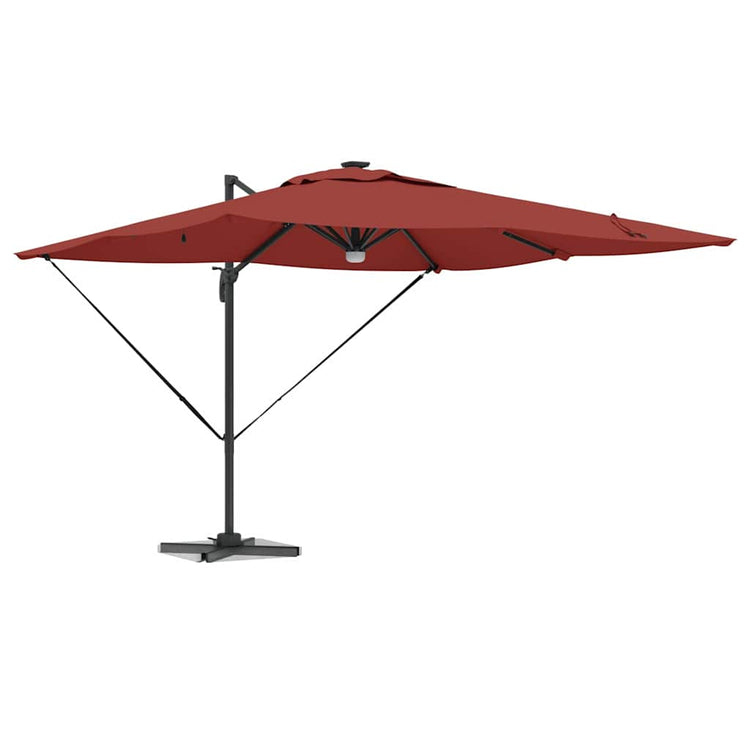 Vidaxl parasol roma rouge 286 x 284 x 270 cm aluminium et polyester