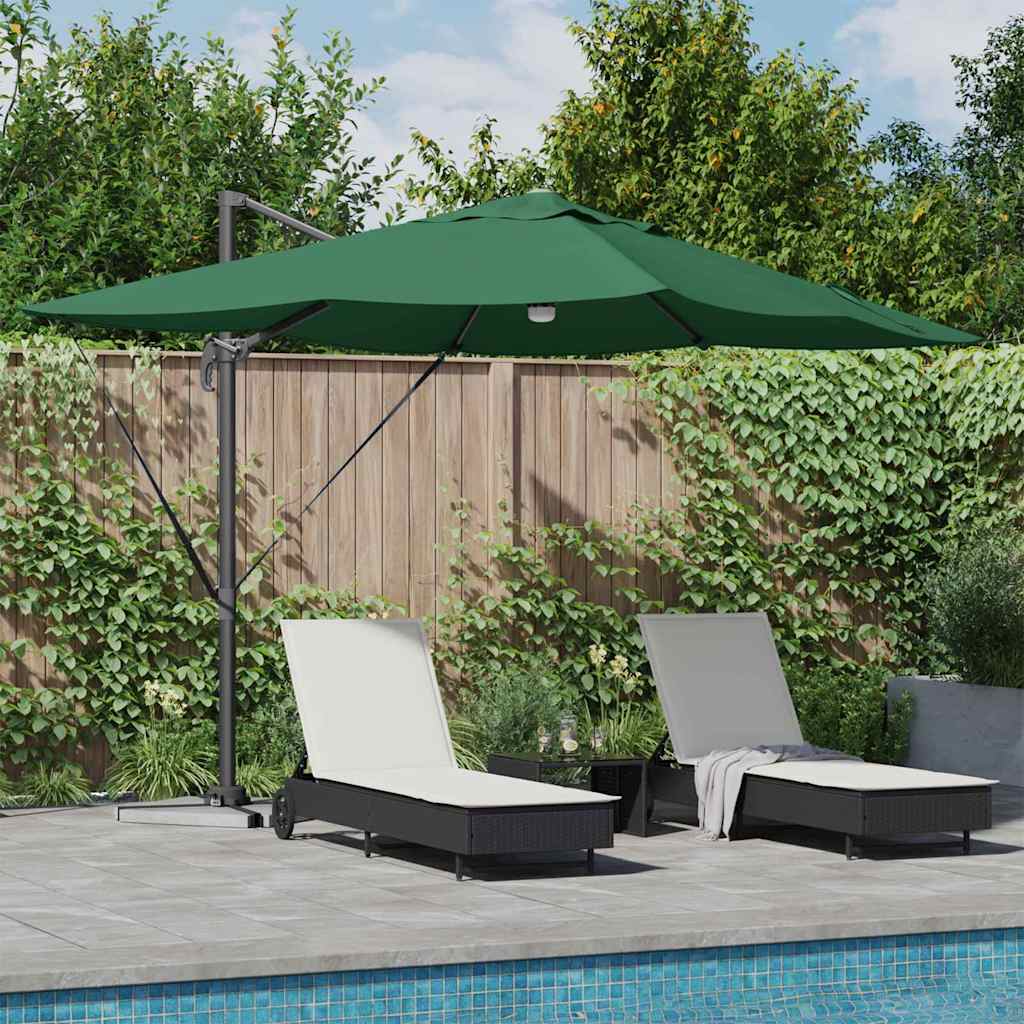Vidaxx parasol vert 351 x 250 x 253 cm polyester et aluminium