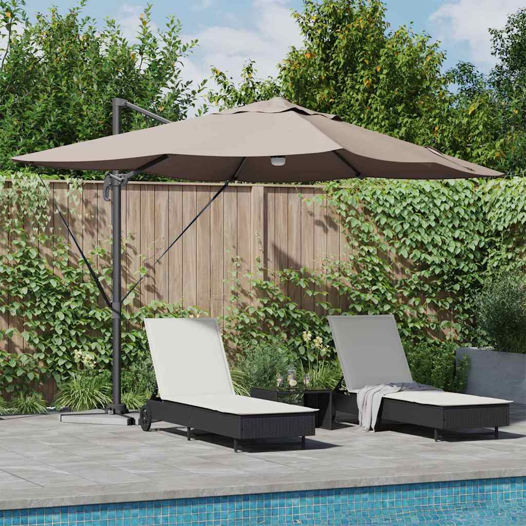 Vidaxx parasol taupe 351 x 250 x 253 cm polyester et aluminium