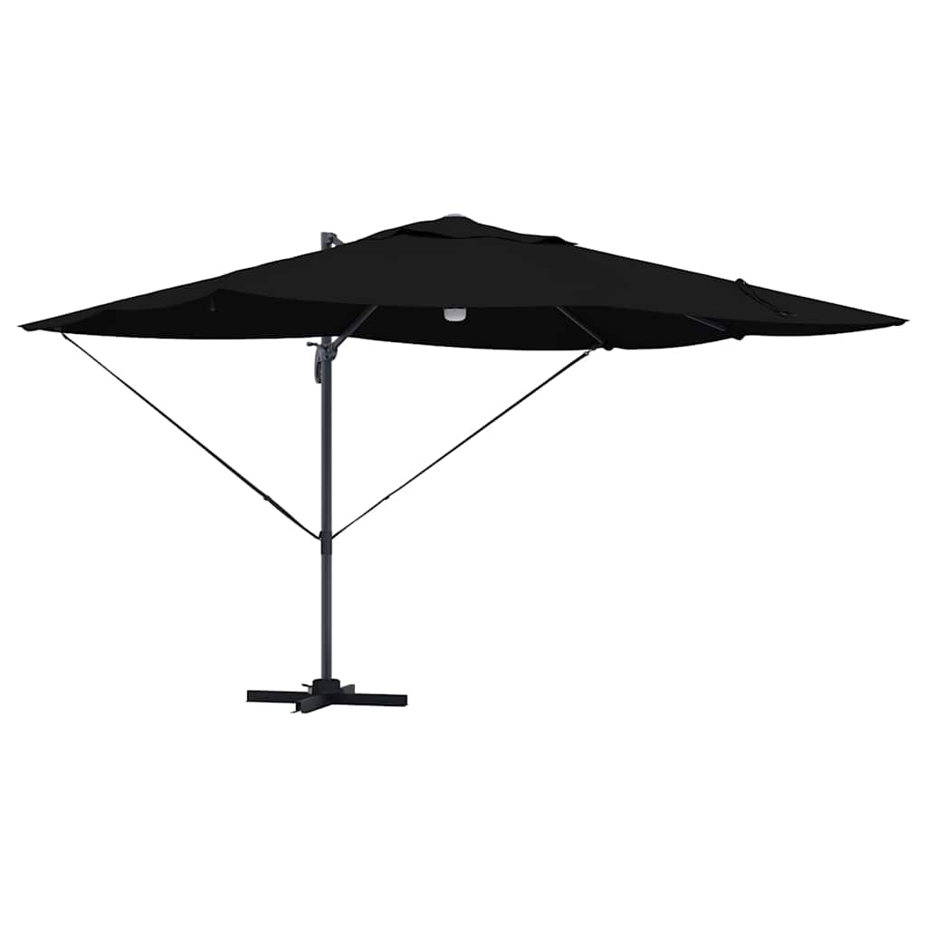 Vidaxx parasol noir 351 x 250 x 253 cm polyester et aluminium
