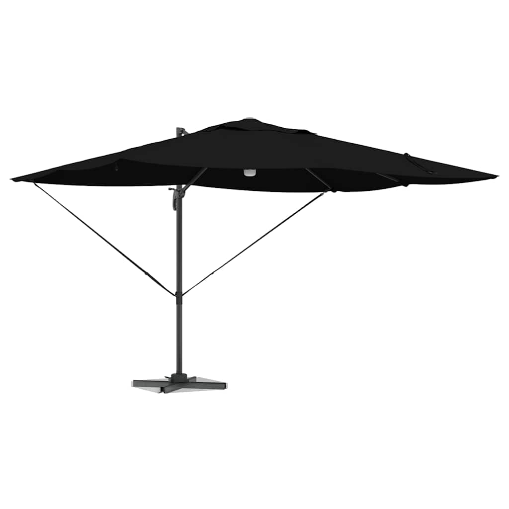 Vidaxx parasol noir 351 x 250 x 253 cm polyester et aluminium