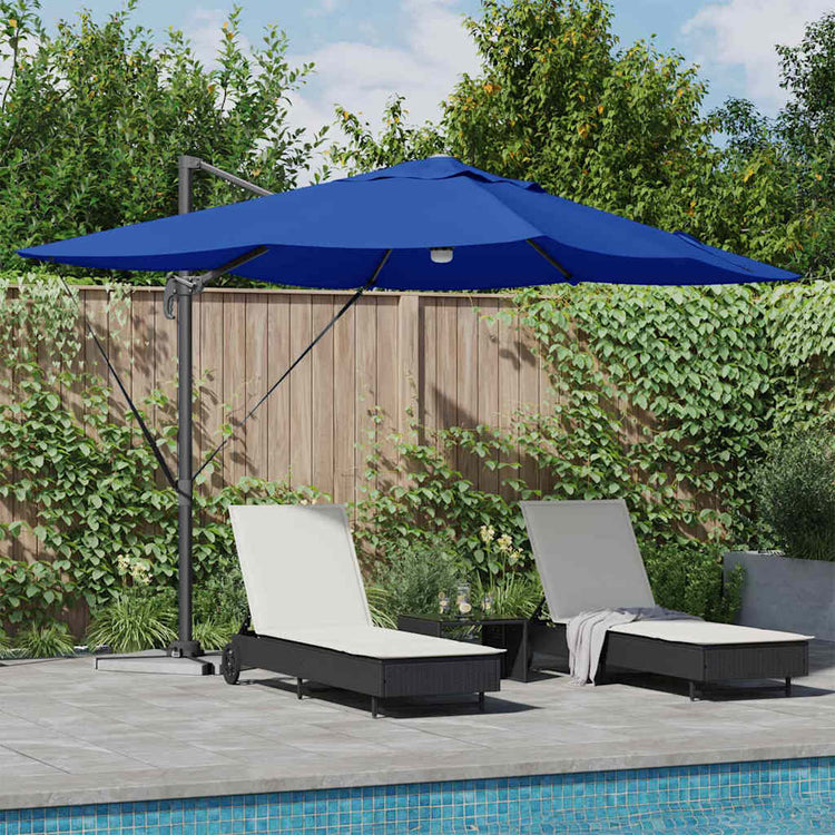 Vidaxx parasol bleu azur 351 x 250 x 253 cm polyester et aluminium