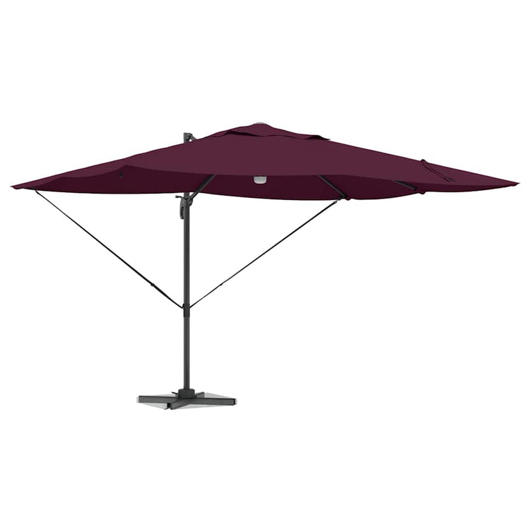 Vidaxx parasol rouge bordeaux 351 x 250 x 253 cm polyester et aluminium