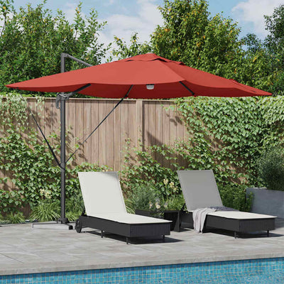 Parasol Vidaxx terre cuite 351 x 250 x 253 cm polyester et aluminium