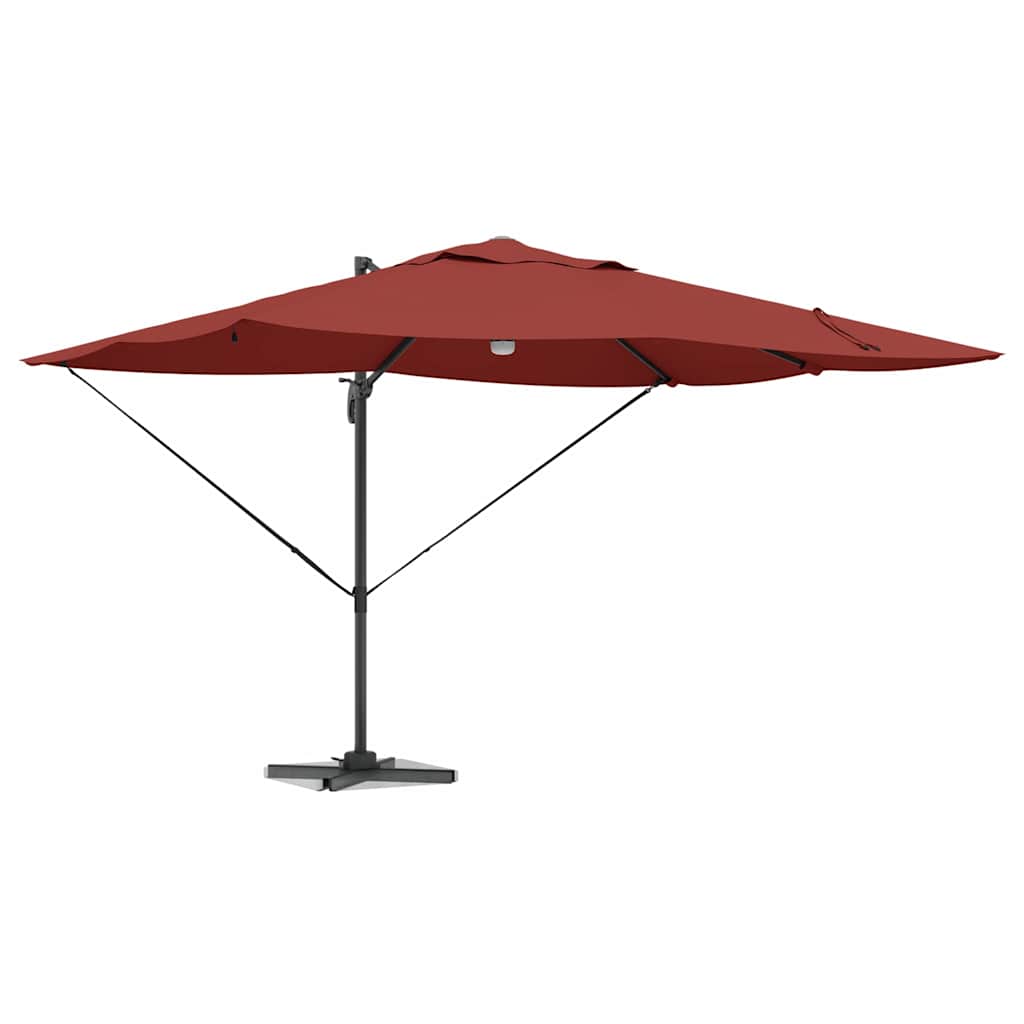 Parasol Vidaxx terre cuite 351 x 250 x 253 cm polyester et aluminium