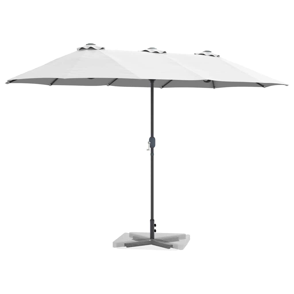 Vidaxxl parasol de jardin sable 370 x 197 x 239 cm polyester et aluminium