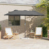 Vidaxxl parasol de jardin anthracite 370 x 197 x 239 cm polyester et aluminium
