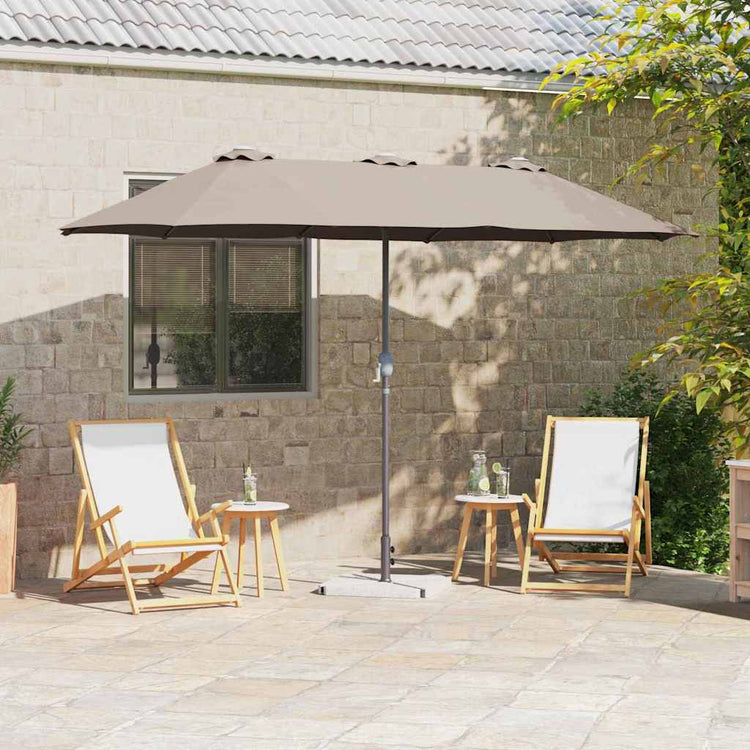 Vidaxx parasol de jardin taupe 370 x 197 x 239 cm polyester et aluminium