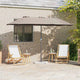 Vidaxx parasol de jardin taupe 370 x 197 x 239 cm polyester et aluminium