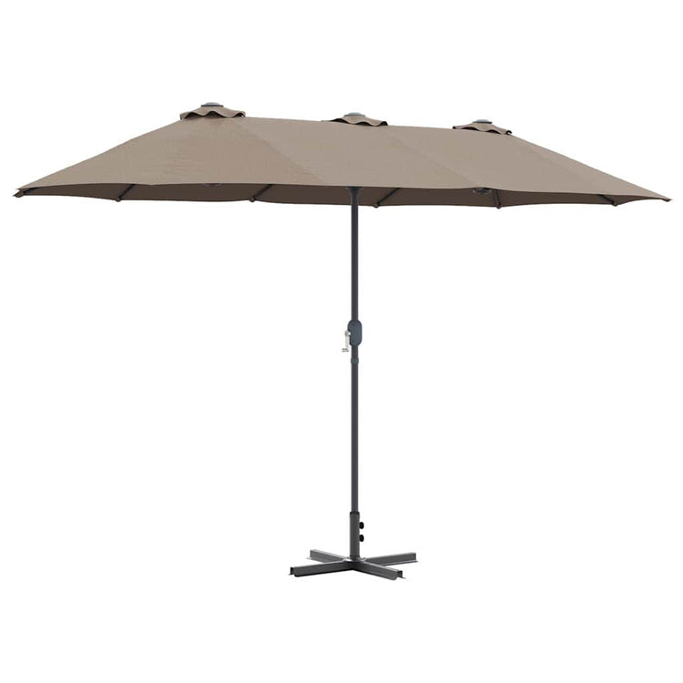 Vidaxx parasol de jardin taupe 370 x 197 x 239 cm polyester et aluminium