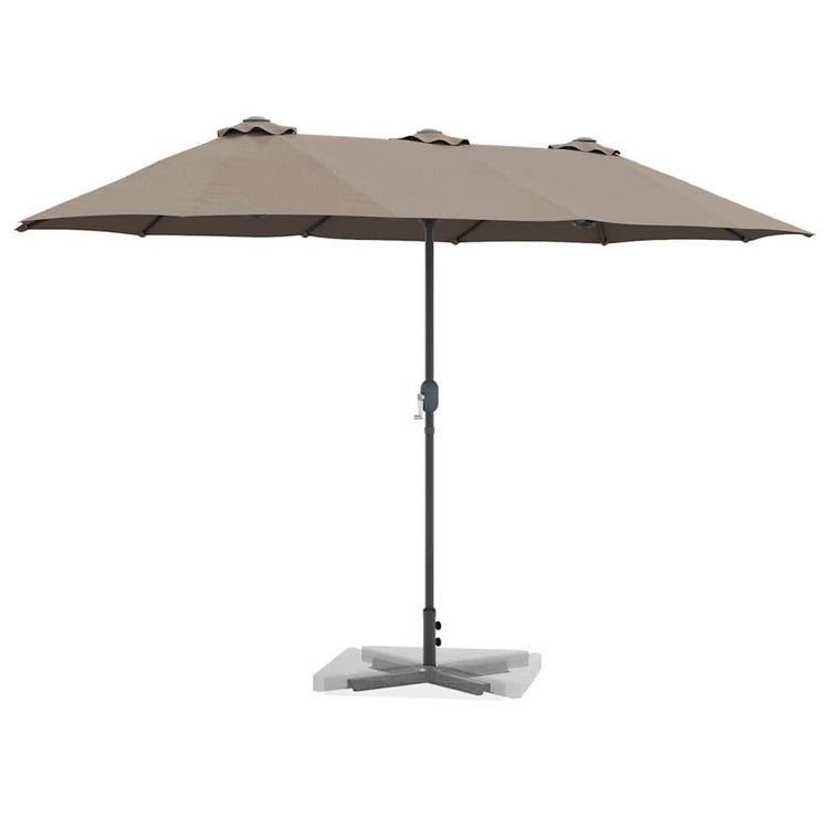 Vidaxx parasol de jardin taupe 370 x 197 x 239 cm polyester et aluminium