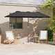 Vidaxx parasol de jardin noir 370 x 197 x 239 cm polyester et aluminium