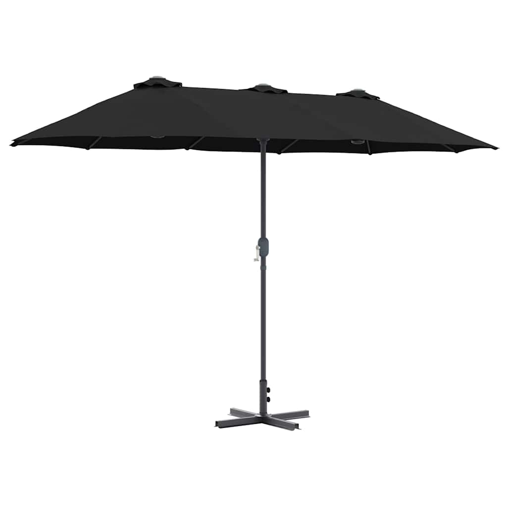 Vidaxx parasol de jardin noir 370 x 197 x 239 cm polyester et aluminium