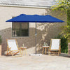Vidaxxl parasol de jardin bleu azur 370 x 197 x 239 cm polyester et aluminium