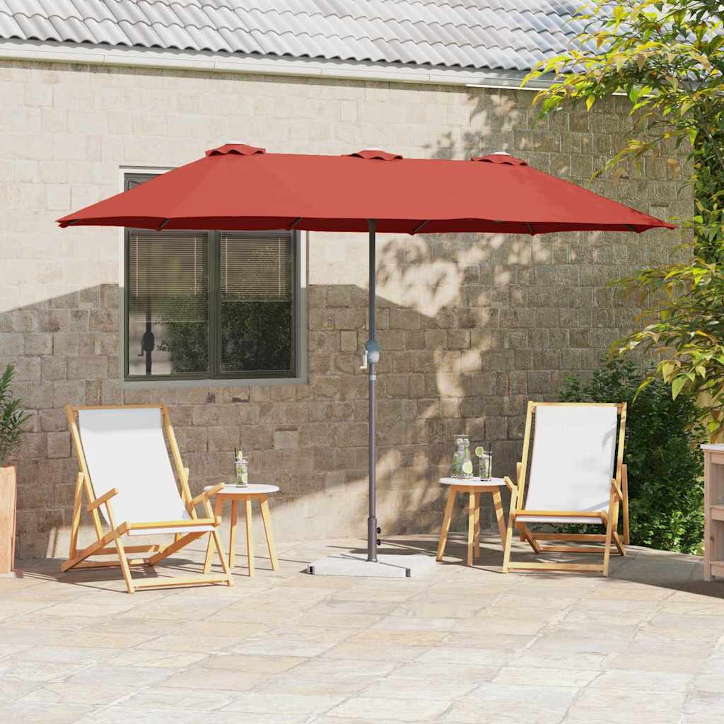 Vidaxl parasol de jardin terre cuite 370 x 197 x 239 cm
