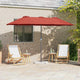 Vidaxl parasol de jardin terre cuite 370 x 197 x 239 cm