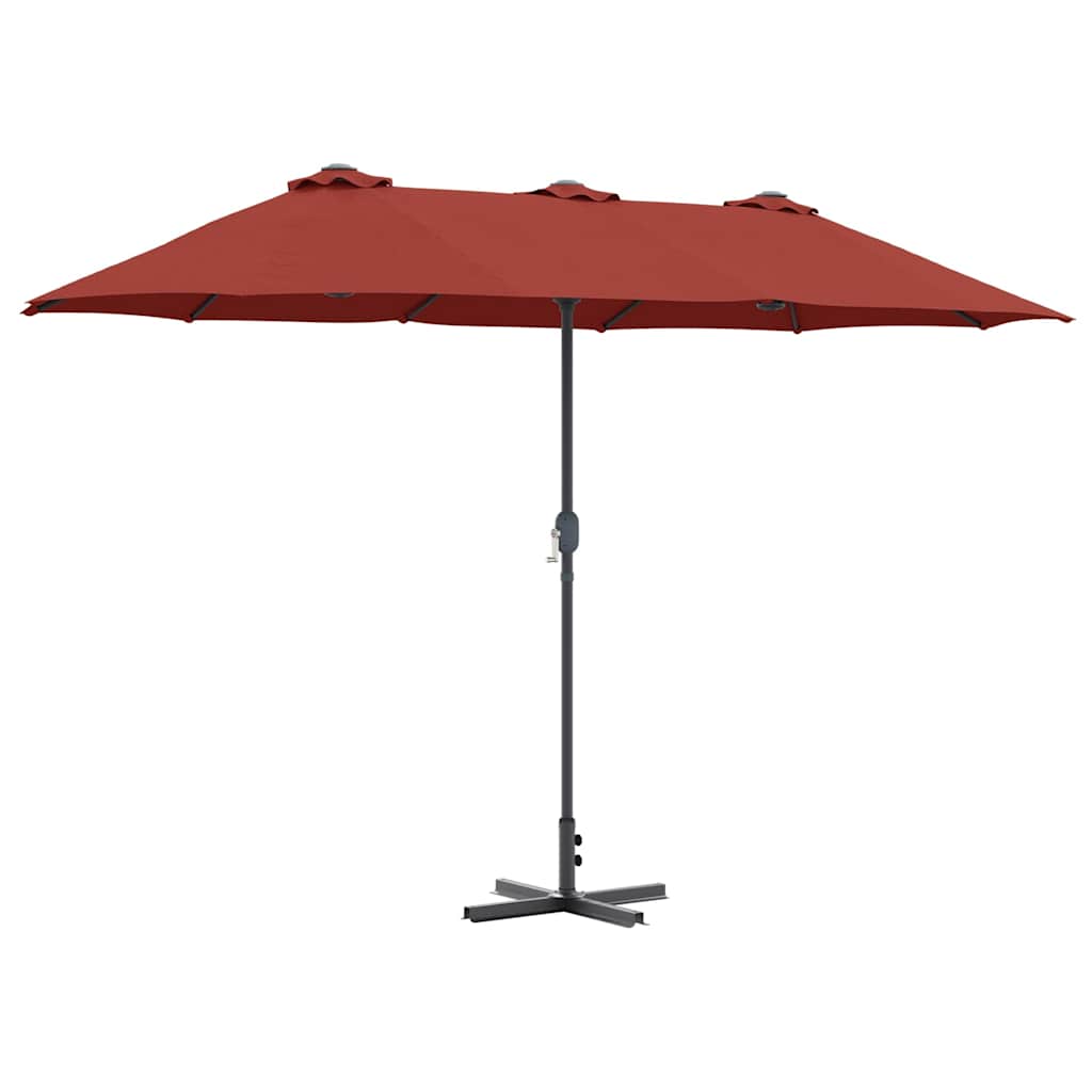 Vidaxl parasol de jardin terre cuite 370 x 197 x 239 cm