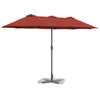 Vidaxl parasol de jardin terre cuite 370 x 197 x 239 cm