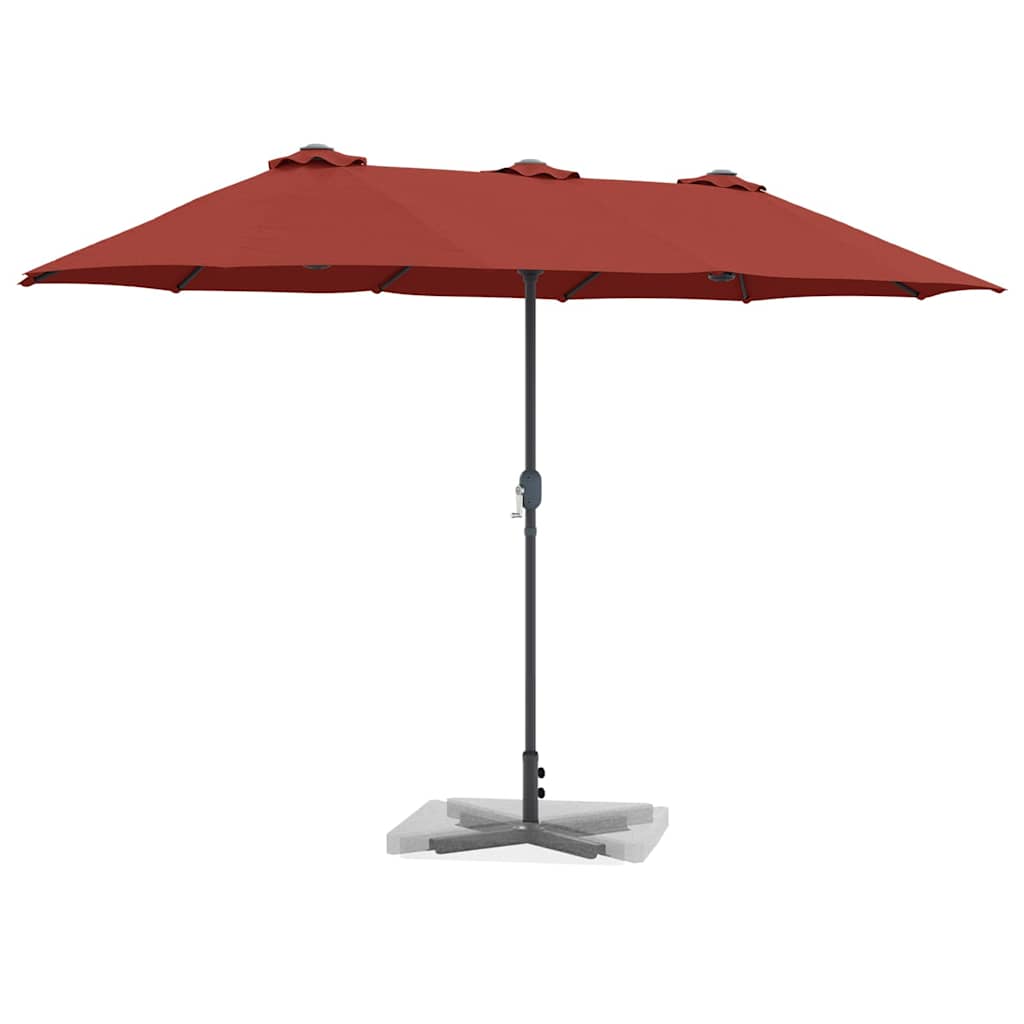 Vidaxl parasol de jardin terre cuite 370 x 197 x 239 cm
