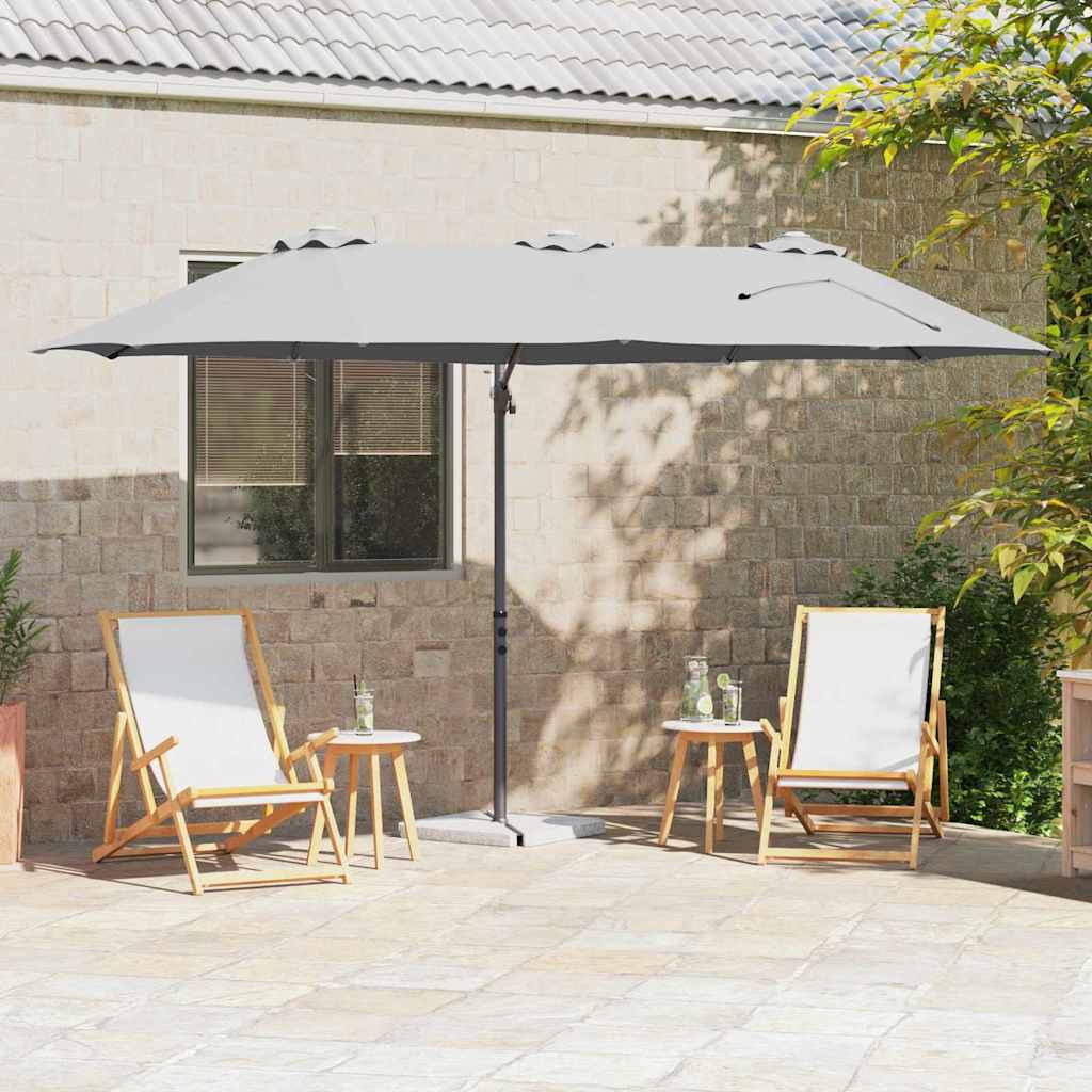 Vidaxx parasol sable 372 x 198 x 243 cm polyester et aluminium