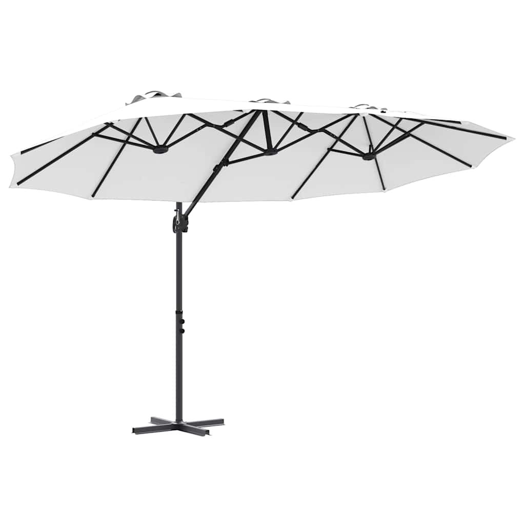 Vidaxx parasol sable 372 x 198 x 243 cm polyester et aluminium