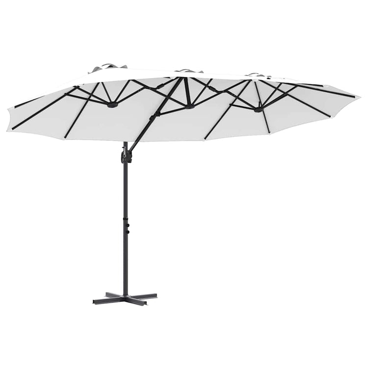 Vidaxx parasol sable 372 x 198 x 243 cm polyester et aluminium