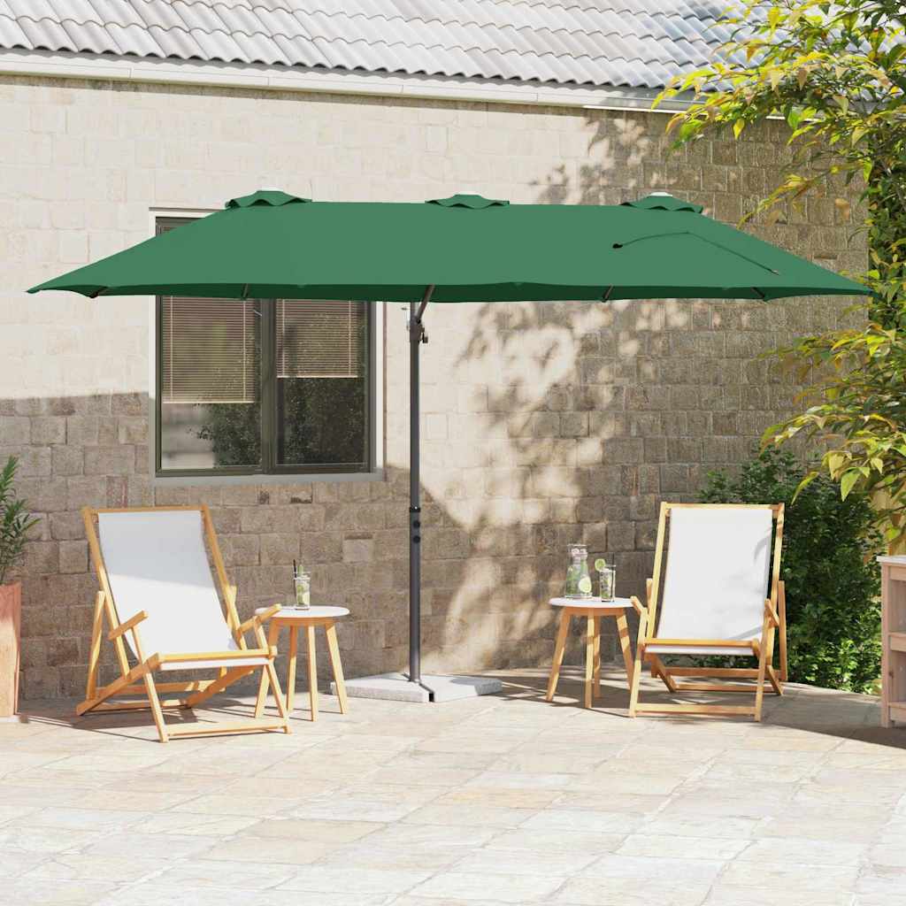 Vidaxx parasol vert 372 x 198 x 243 cm polyester et aluminium