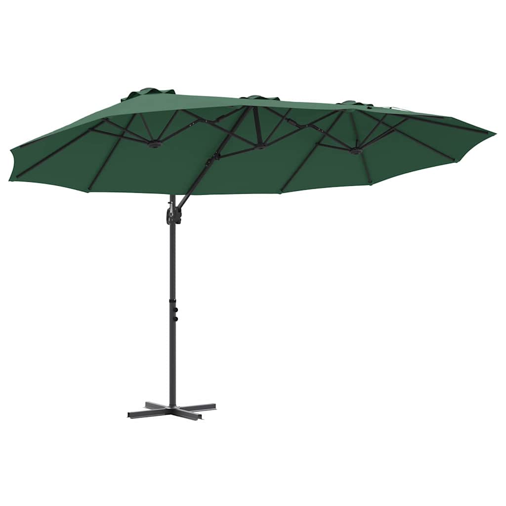 Vidaxx parasol vert 372 x 198 x 243 cm polyester et aluminium