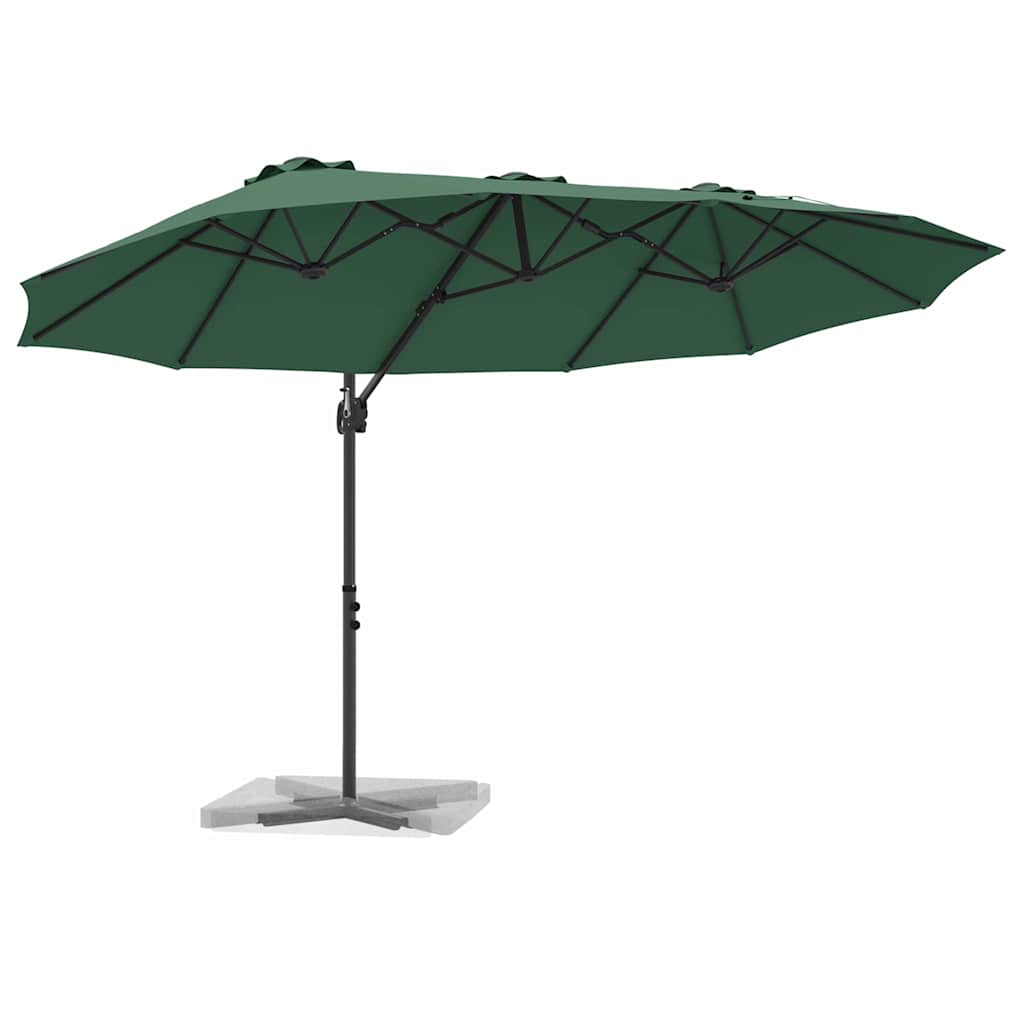 Vidaxx parasol vert 372 x 198 x 243 cm polyester et aluminium